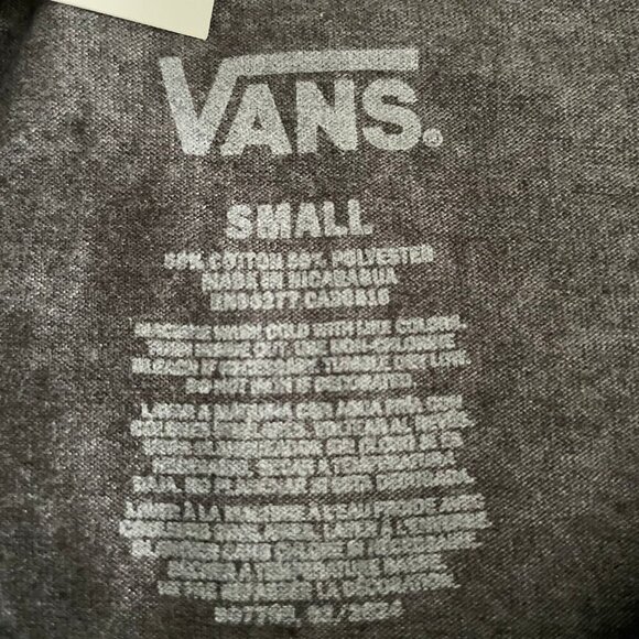 Vans Solid Future SS Skater Graphic T Shirt Heather Graphite Blk Wht Sz S NWT - Picture 4 of 7